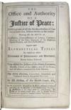 LAW  NELSON, WILLIAM. The Office and Authority of a Justice of Peace . . . Digested under Alphabetical Titles . . . Fifth Edition. 1715